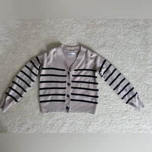 Sonoma Tan and Black Striped Cardigan